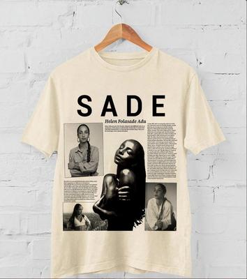 T-shirt Unisex Nera con Grafica Album Sade, S-4XL