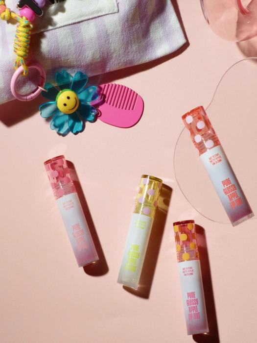 THE PRETTY PETITE Glossy Apple Lip Tint 2-piece set