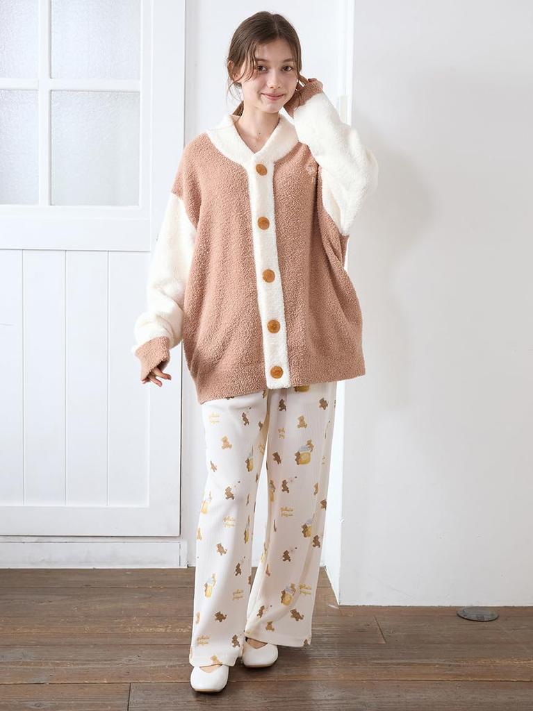 Lange Hose mit Honigbär-Print