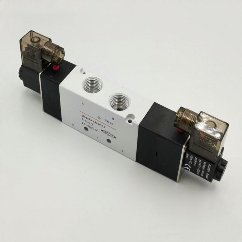 

1Pcs 4V430C-15 5Ports 3Position Dual Solenoid Pneumatic Air Valve 1/2 BSPT