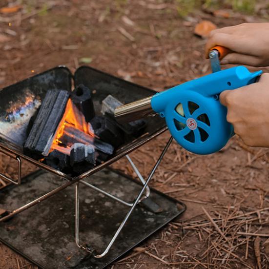 Camping Hand Blower Portable BBQ Fan for Outdoor Barbecue Strong Airflow Hand
