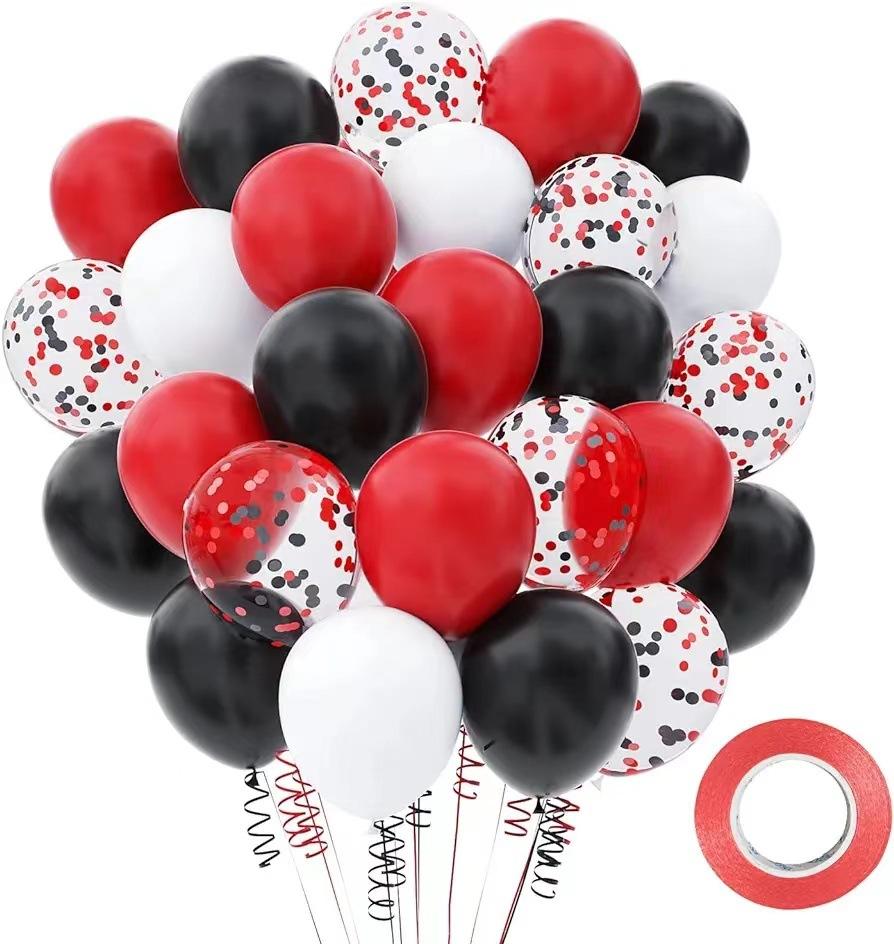 

Набор 12-дюймовых шаров с конфетти и пайетками 60 декоративных шаров для вечеринки в честь дня рождения и Дня святого Валентина 7