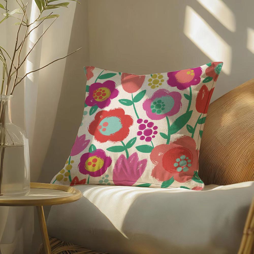 Springandsummerfloral Pillow Case Pillowcase, Double-Sided Printed, Sofa Cushion, Bedroom Headboard