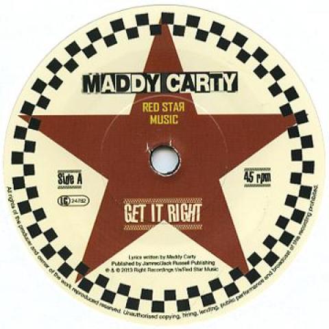 

7inch Record MADDY CARTY MADDY CARTY BABYBOOM Get It Right Get It Right Remix 24782 Red Star Music 2013 UK Reggae Ska Dub Used