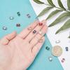 arricraft 16 Pcs 8 Colors Glass Links Connectors, Rectangle Crystal Glass Connectors Rhinestone Faceted Pendants with Brass Findings for Jewellery