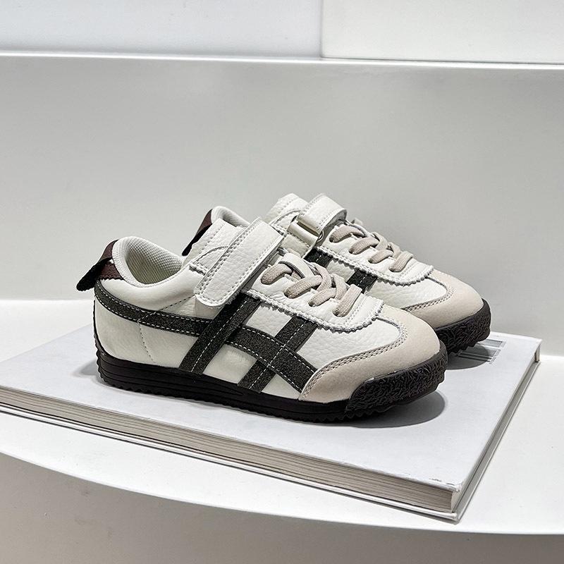 Children's shoes 2025 spring new leather little white shoes girls casual Forrest Gump shoes boys sports shoes medium and small children