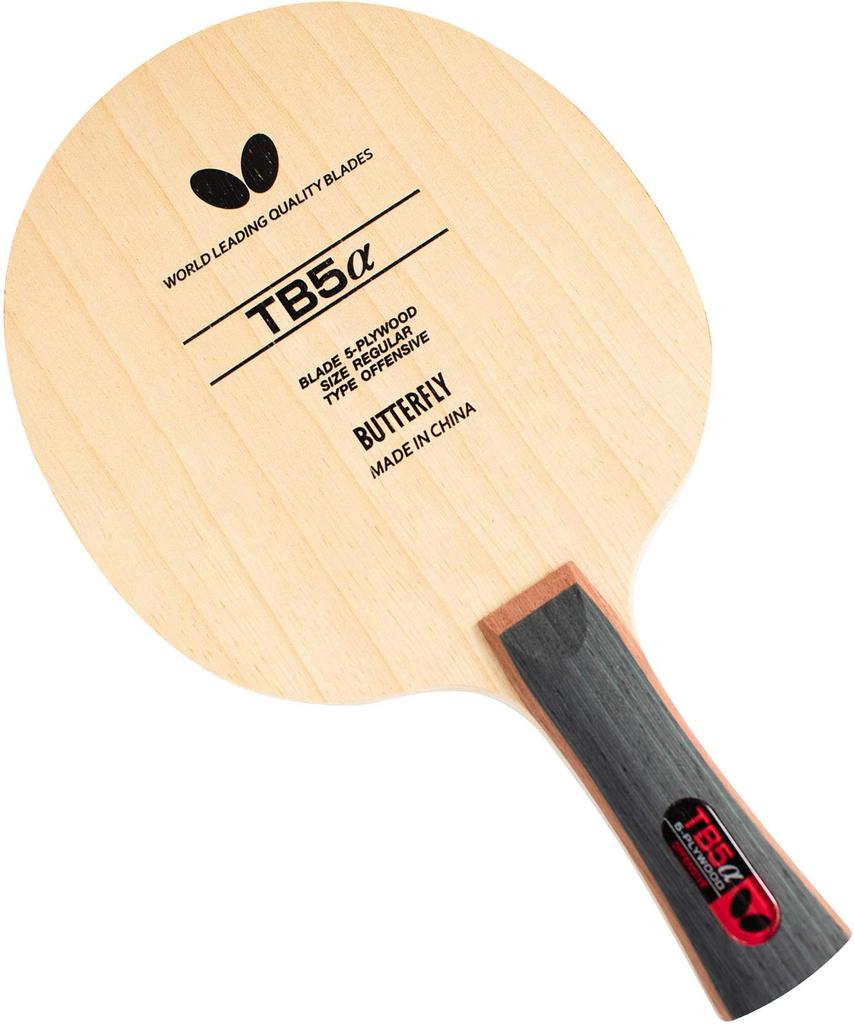 Butterfly Table Tennis Racket for Beginners TB5 Alpha Shakehand Offensive 5-Ply Flare 37001