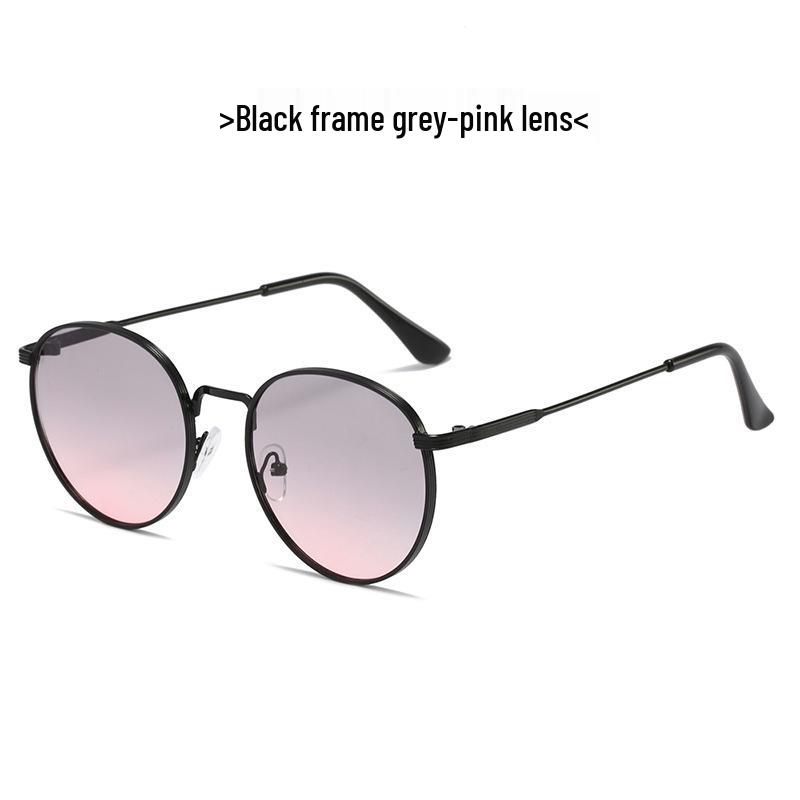 Trendy Ocean Film-Inspired Women's Fashion Sunglasses - Metal Oval Frame