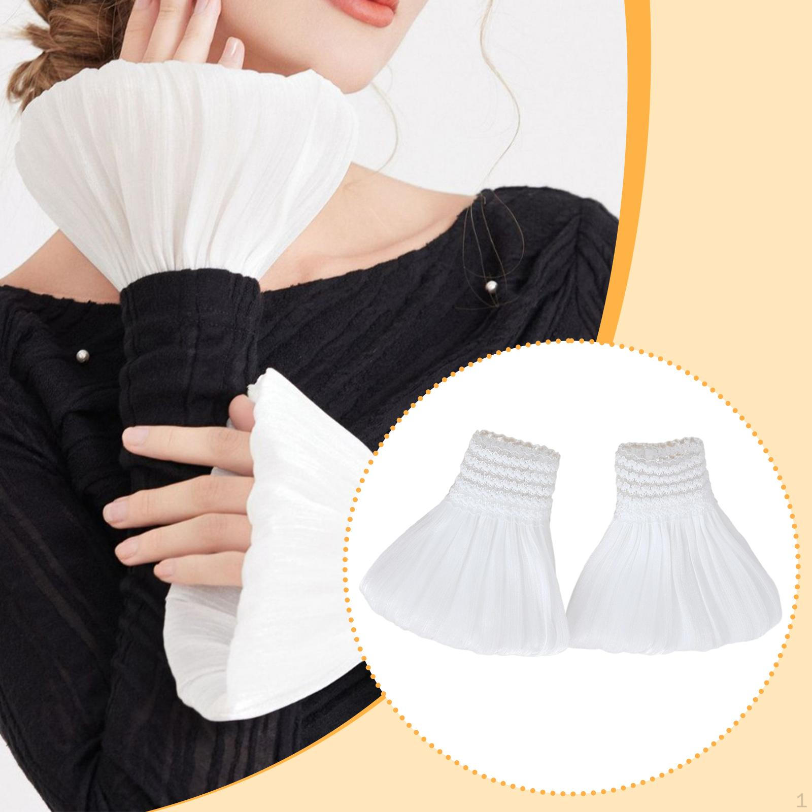 

Цветочные многослойные кружевные манжеты Моющиеся Модные Дышащие Удобные 1 пара