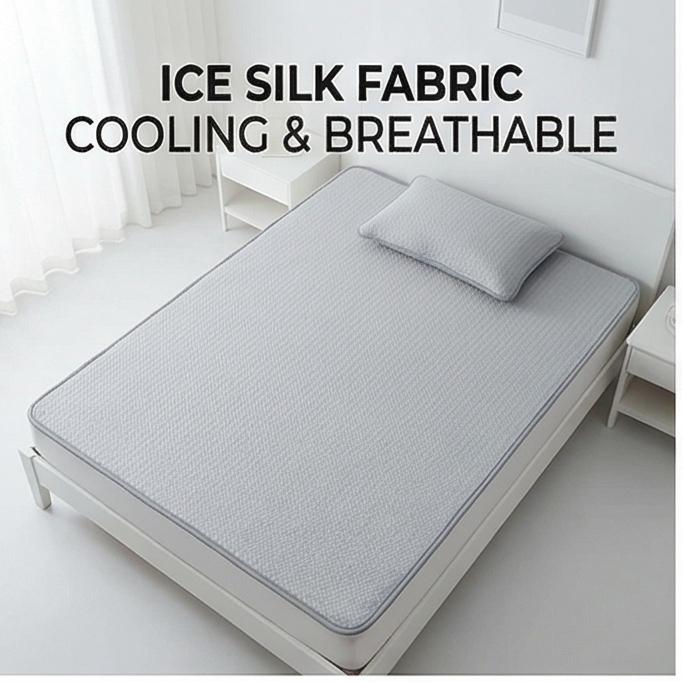 New Houndstooth Ice Silk Cooling Mat, Soft Foldable Washable Comfortable Mat, Multiple Sizes for Dorm Bedroom Kids Summer Use