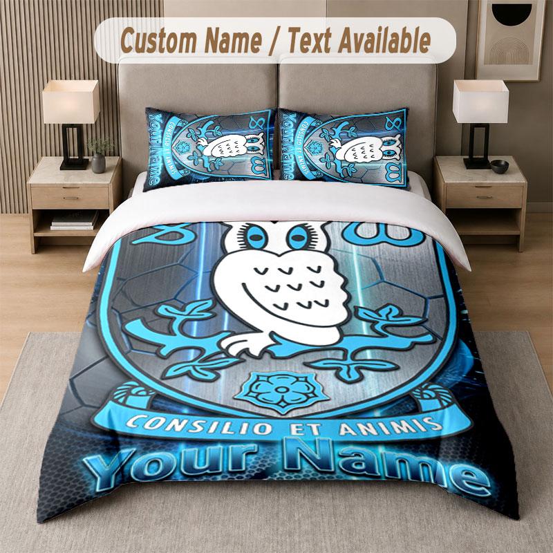 Custom Bedding Set Sheffield Wednesday FC Pattern, Print Name Text 1 Duvet Cover Plus 2 Pillowcases Home Textile