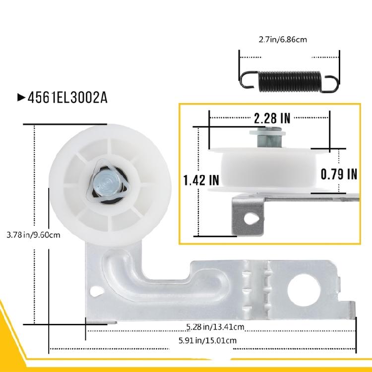 Dryer Pulley Assembly Ensuring Efficient Drive Operation with Metal Texture and Broad Compatibility Options for Repair