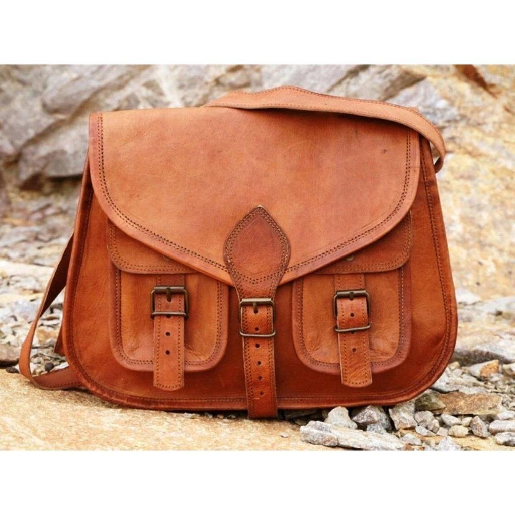Crossbody Leather Shoulder New Women's Messenger Brown Real Genuine Bag