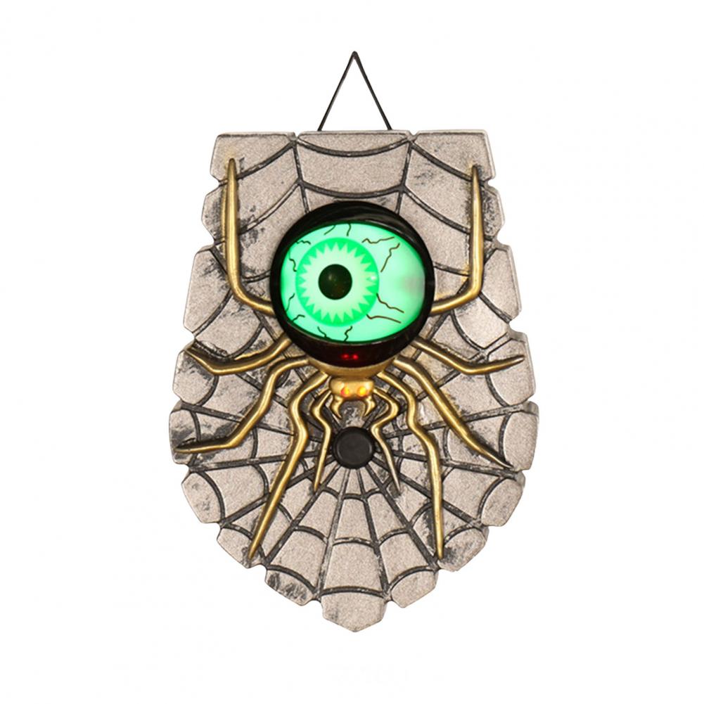 Portable Halloween Doorbell Halloween Prop Spooky Halloween Skull Doorbell with Skeleton Head Light-up Eyes Pop Out Snake