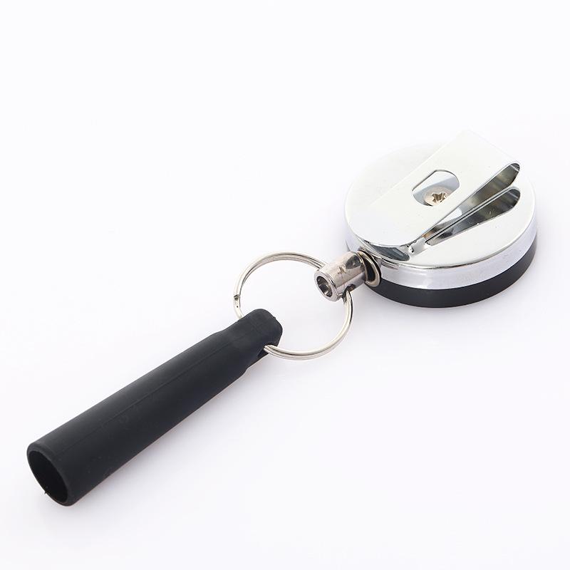 Creative Retractable Keyring Pen Sleeve with Anti-Lost Steel Wire