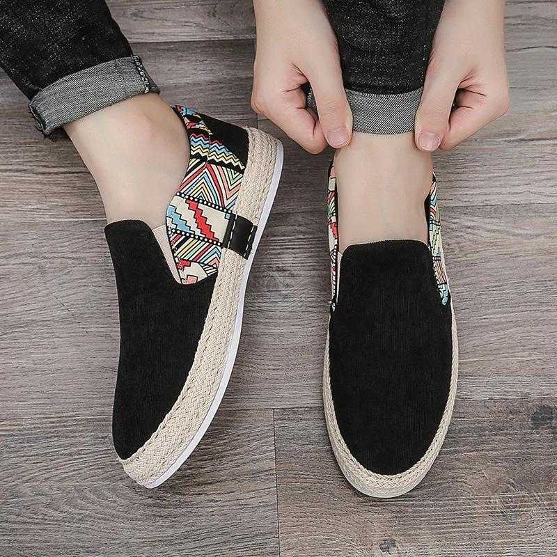 Men's Shoes Summer Breathable Lazy Casual Shoes Versatile Board Shoes Men's Cloth Shoes Sailing Shoes Men Sweat-Absorbant