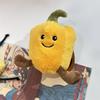 Sevimli Komik Sarı Dolmalık Biber Sebze Peluş Bebek Dolgulu Oyuncak Anahtarlık Kolye Sırt Çantası Süsü Çanta Süsü Çocuk Bez Bebek Kız Hediye