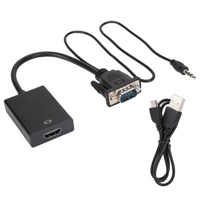 VGA To HDMI Converter Cable With Audio For Projector PC HDTV 1080P