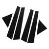 6pcs Window Pillar Post Trim Anti Scratch Glossy Black B Pillar Cover Sticker Replacement for Kia
