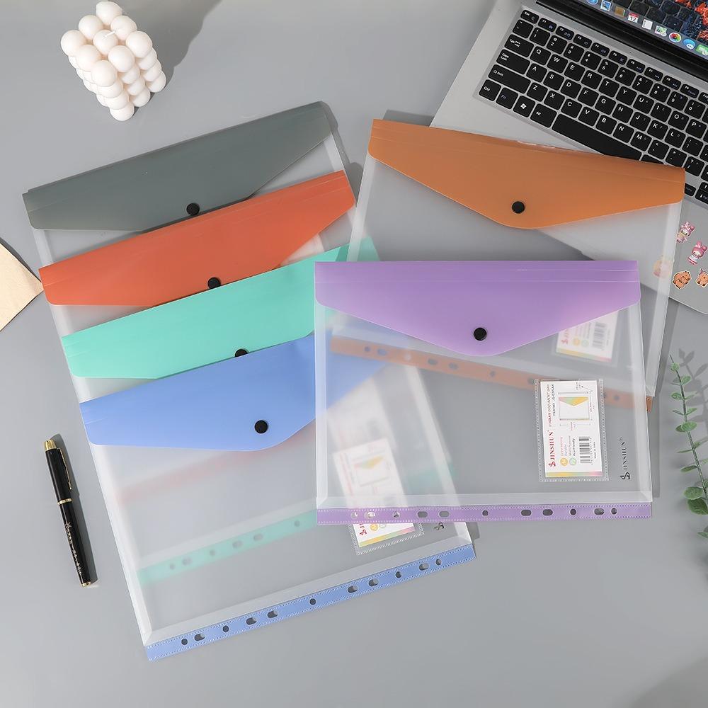 6 pcs Perfect PP Binder Folders Clear A4 Punched Pockets Large-Capacity Loose Leaf Label Loose-Leaf Home Office