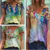 Women's Fashion Casual Short Sleeve V Neck Blouses & Shirts