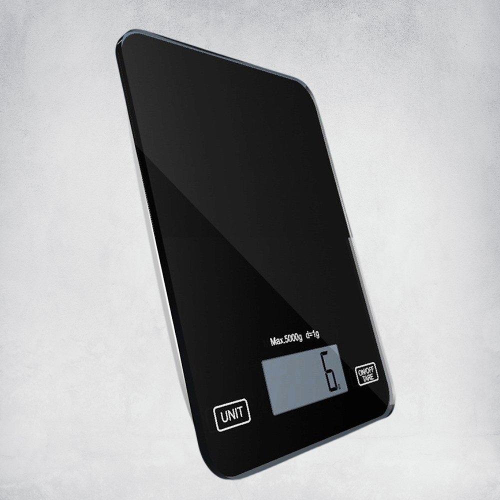 Waga Kuchenna Elektroniczna Precyzyjna Lcd Dotyk Czarna Szklana 5Kg / 1G