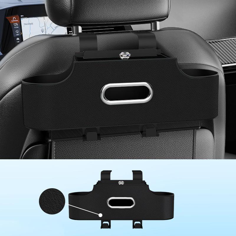 

Multifunctional Car Seat Back Storage Box, Abs Resin Tissue Holder, Cup Holder, Phone Holder, Car Seat Back Storage Box