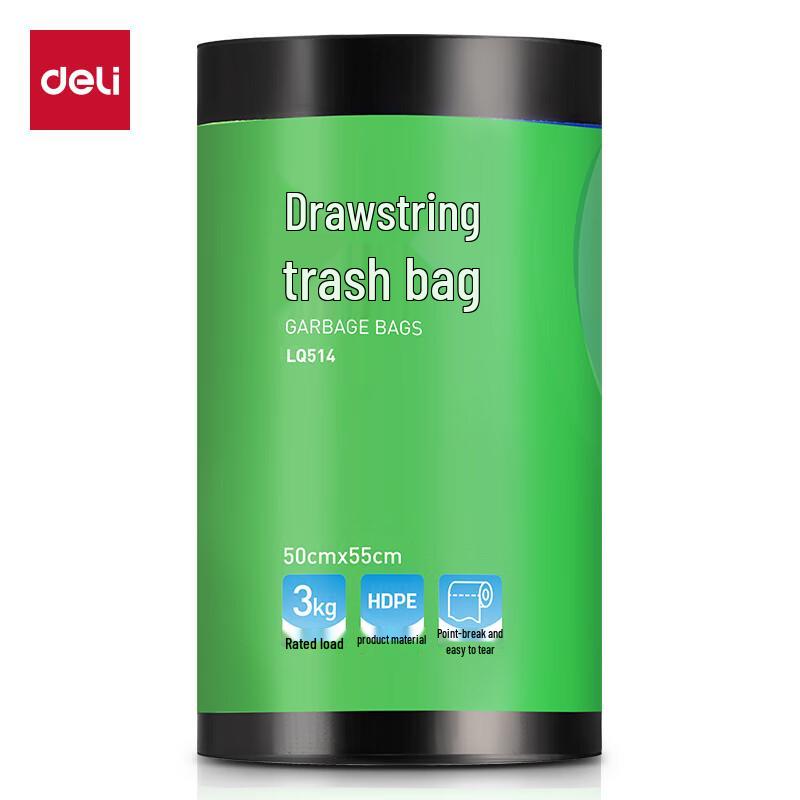 Deli LQ514 Drawstring Garbage Bags