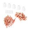 55pcs Plasma Cutter Extended Electrode Nozzle Shield Cup Gas Ring for PT31 Torch