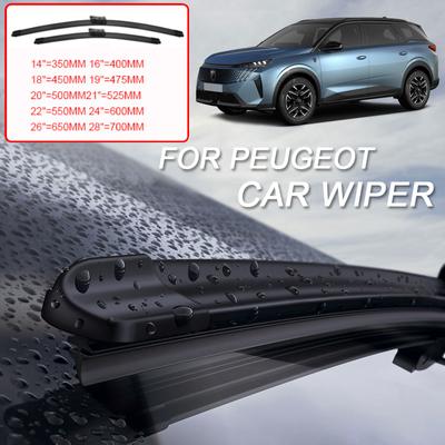 2 ADET Araba Sileceği Ön Cam Sileceği PEUGEOT 208 308 408 GT 408X 508 2008 3008 5008 E-208 E-308 E-508 E-2008 Ön Cam Lastiği