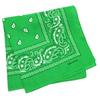 Trifong Bandana Green Paisley Handkerchief Adults Cotton 100% Cashew Pattern Unisex Green 55cm X 55cm KC-D