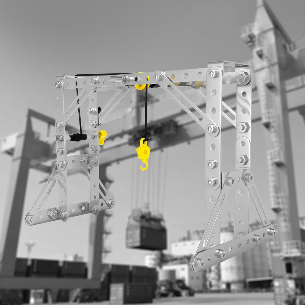 Metal Building Toys, 273pcs 3 in 1 Tower Crane & Frame Crane & Windmill Metal Model Set,Erector Sets for Boys Age 8-12,DIY Building Stem Projects