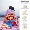 1PC Custom Name Blanket Straw-berry Sweet Moment Flannel blankets Patterns Throw Blanket All-Season Soft Gift for Couch, Bed, Camping, Birthday gifts