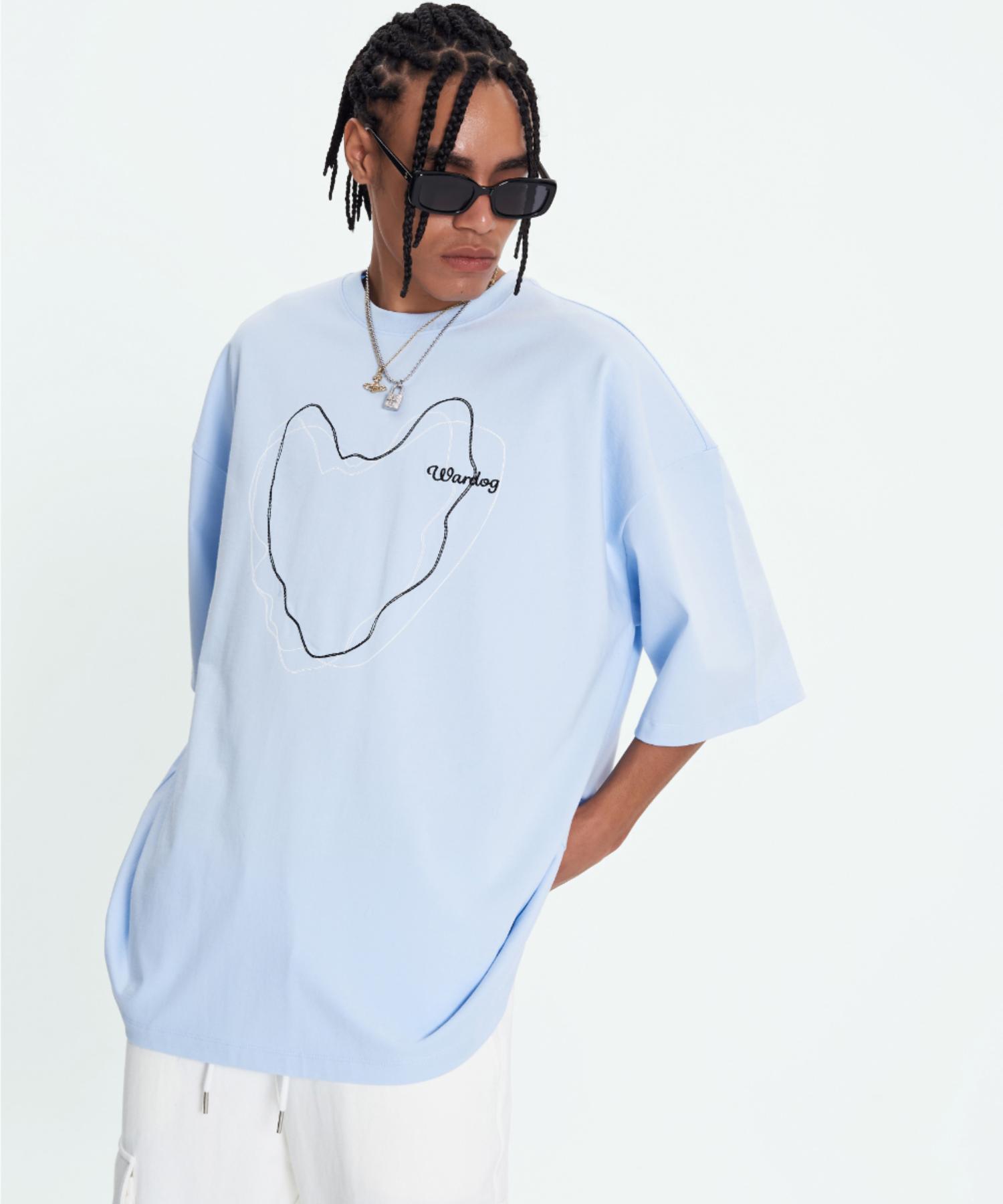 Wordog Line Drawing T-Shirt Powder Blue Powder Blue/L