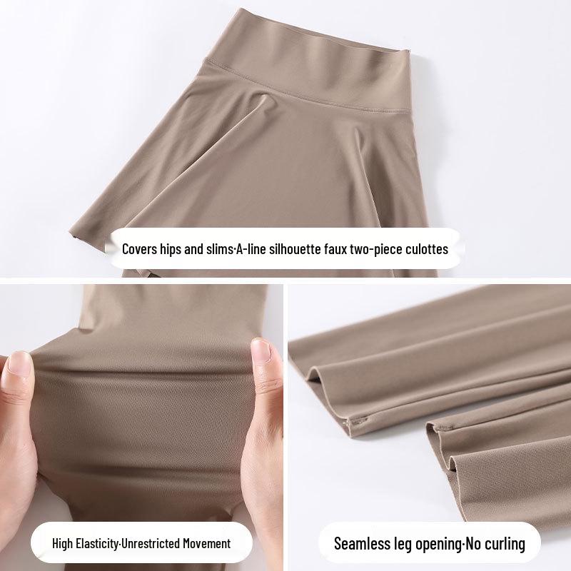 Women's Quick-Dry Yoga & Running Culottes: Spring/Autumn, Anti-Exposure, High-End Casual Sportswear