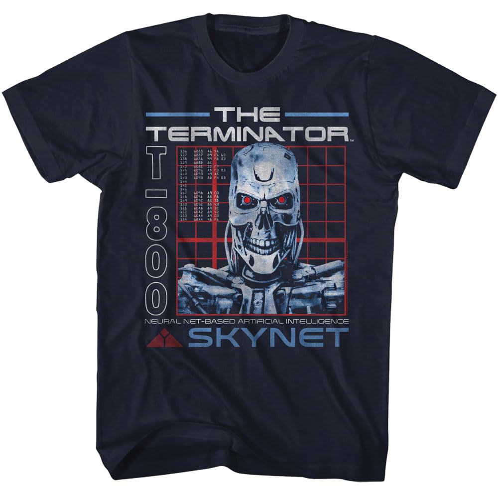 T-shirt Unisex Estiva Terminator con Stampa Retro Film d'Azione Sci-Fi Manica Corta Casual Streetwear Edizione Larga T-shirt