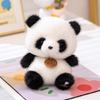 Furry Panda Plush Dolls Animal Kitten Toy Furry Stuffed Toy Cuddle Toy for Birthday Christmas Gifts