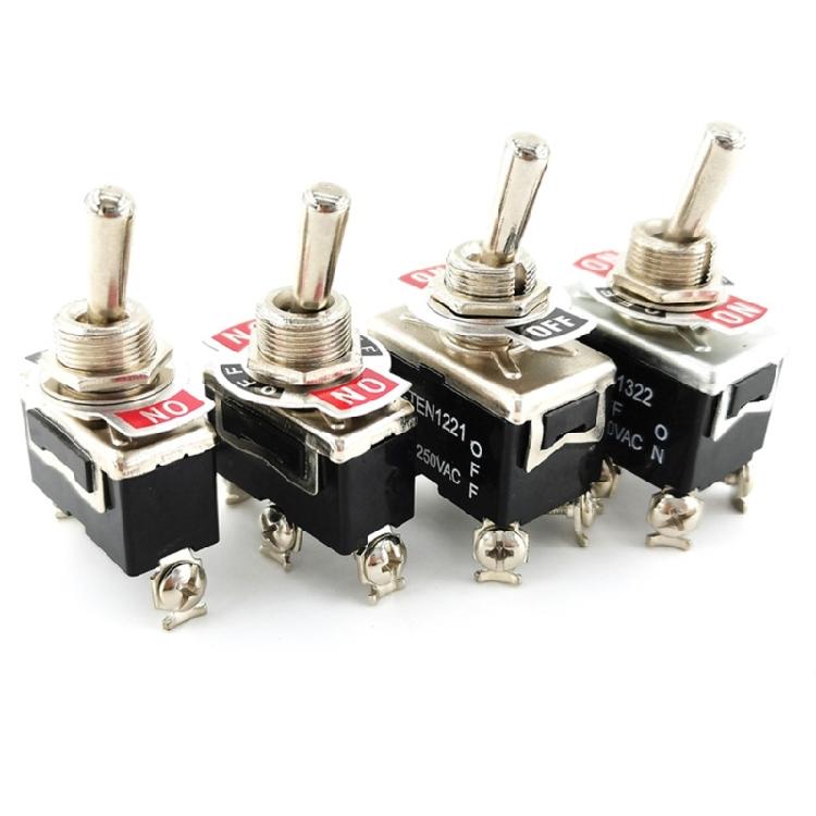 ON-OFF-ON / ON-OFF Miniature Toggle Switches Power Button Switches 2/3/4/6Pin 250V 15A Toggle Switches for Car