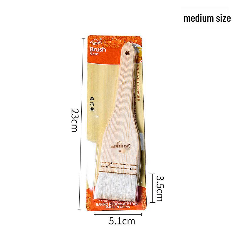 Food-Grade High-Temp BBQ Wool Brush: Oil/Bristle Combo for Baking, Multiple Specs