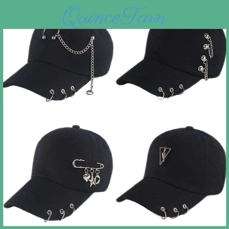Chain Baseball Hop Hip Personalized Cap Creative Piercing Ring Caps Punk Casual Solid Adjustable Unisex Hat Snapback Hats Golf Cap Travel Hat