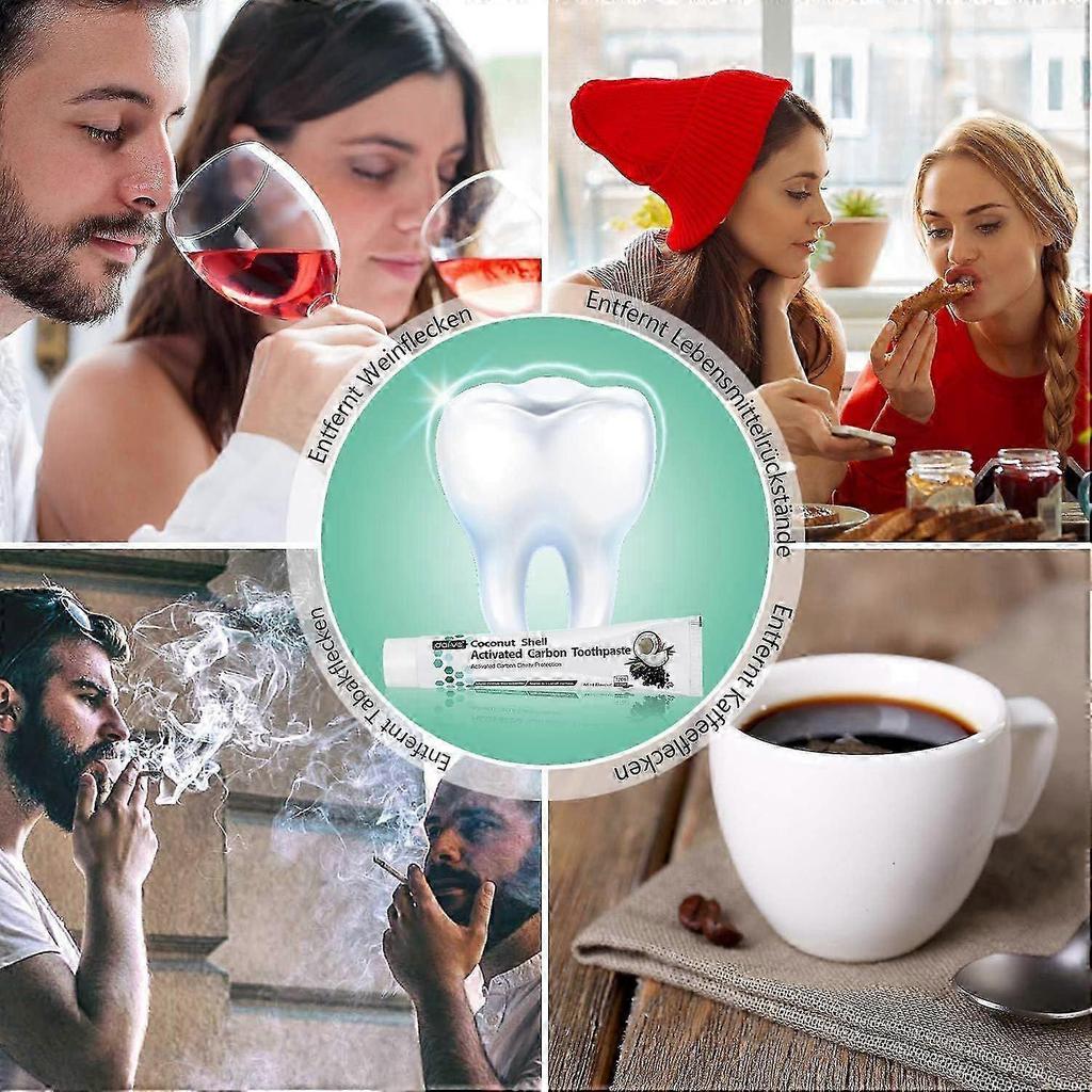 Activated Carbon Toothpaste Teeth Whitening Black Toothpaste Without Fluoride Natural Whitening Charcoal Toothpaste Bleaching Charcoal Toothpaste Acti