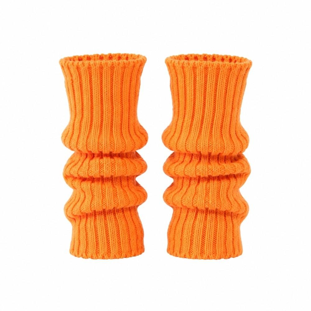 1 Pair Keep Warm Ribbed Leg Warmers Windproof Boot Cuffs Cute Knitted Foot Cover  Kids Girls