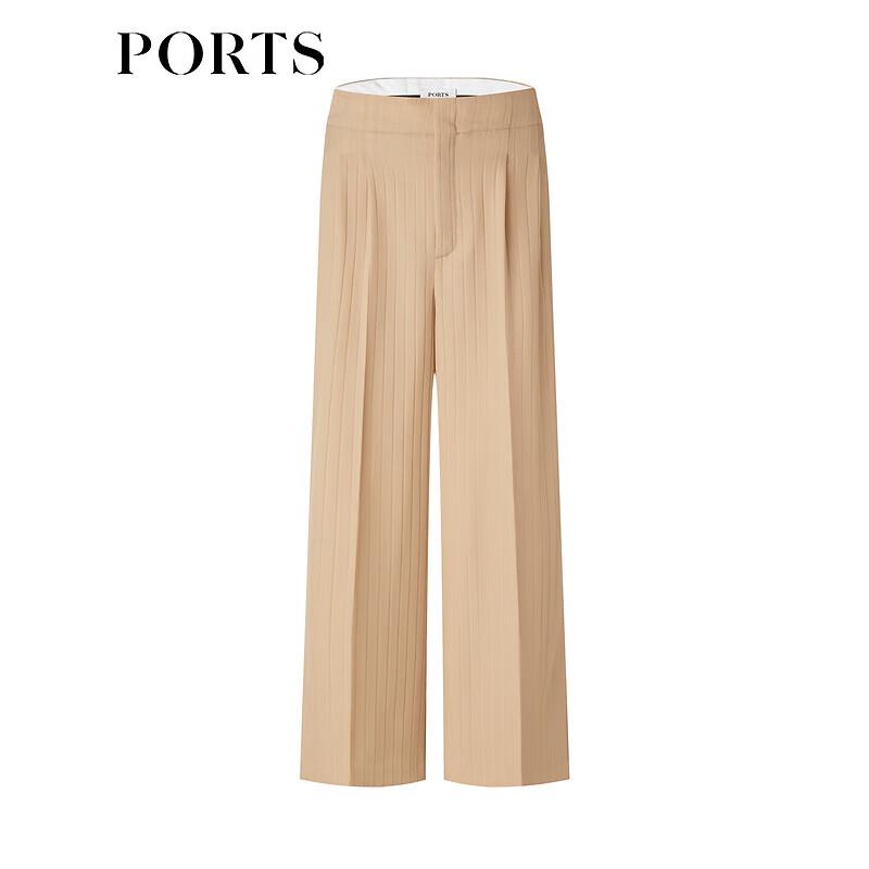 Ports Women's Light Curry Straight-Leg Wool Trousers