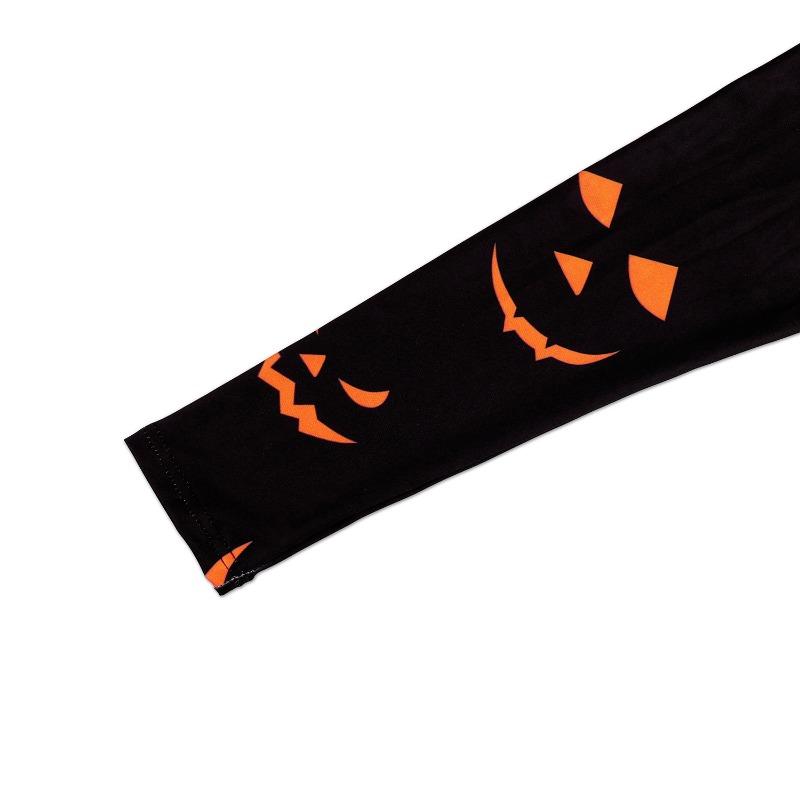 New, Halloween Horror Pumpkin Digital Printing Slim Sleeve Dress Women