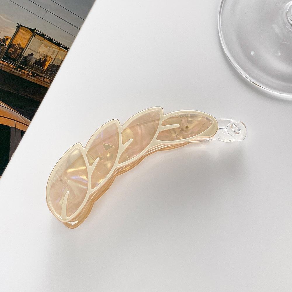 

High Quality 10cm Banana Hair Clips Acrylic Hair Accessories Ponytail Clip Colorful Leaves Grip Clips The Back of The Head