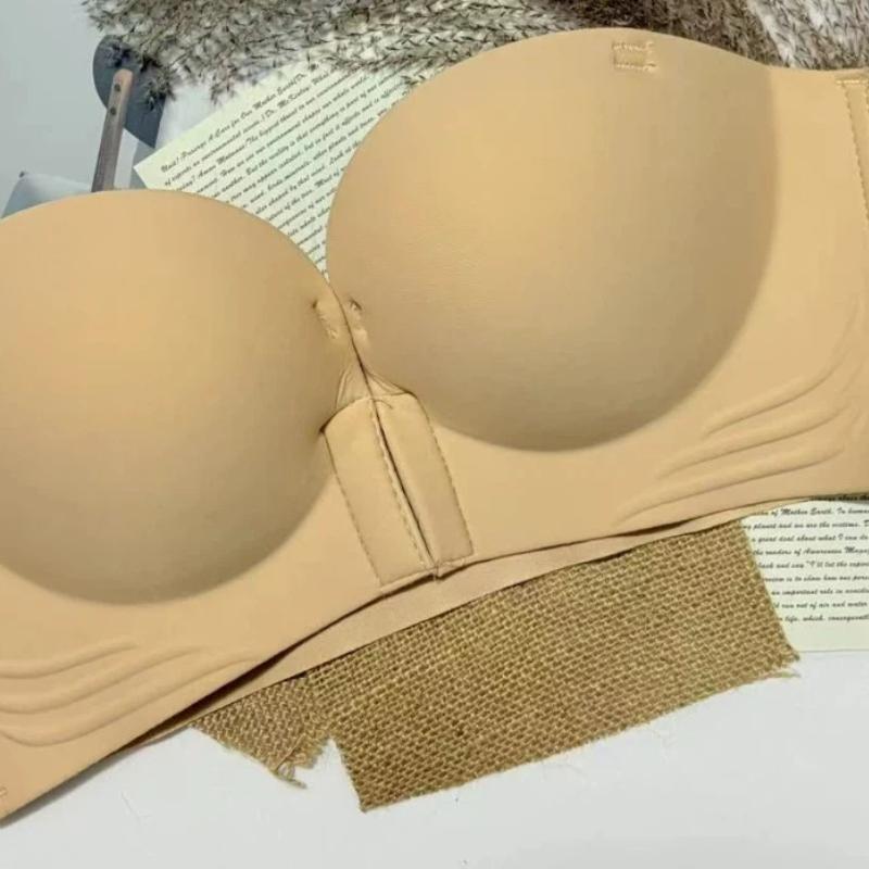 Brown Removable Strap Seamless Bra with Adjustable Straps S дубильная кора