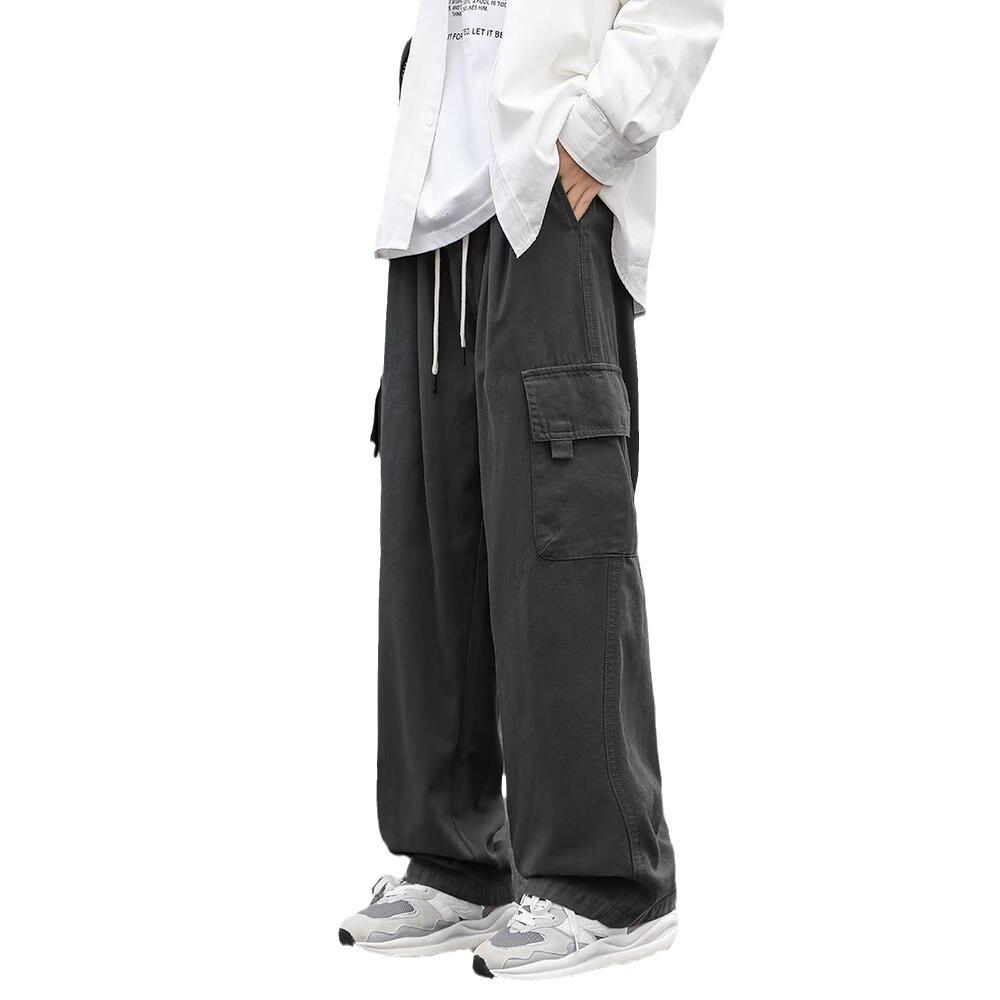 Overalls Men's Autumn New American Trendy Brand Ins Loose Cotton Casual Pants Fashionable Multi-pocket Straight Pants