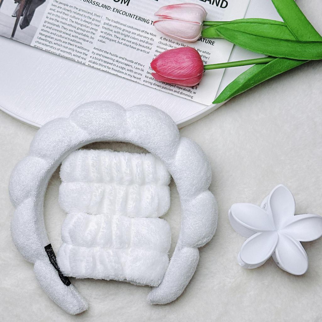 16-Piece Multi-Color Soft Headband and Hair Clip Set with Bowknot Washband and Elastic Hair Ties