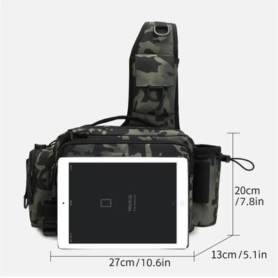 Men's Fishing Rod Bags Single Shoulder Luya Fishing Reel Case Crossbody Bag Fishing Travel Shoulder Bags Storage