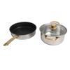 Stainless Steel Pots and Pans Set Ergonomic Golden Handle Multifunctional Cookware Set Cooking Pots